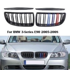 2x Nieren Links+Rechts Doppellinien-Kühlergrill M-Farbe Für BMW 3er E90 05-08
