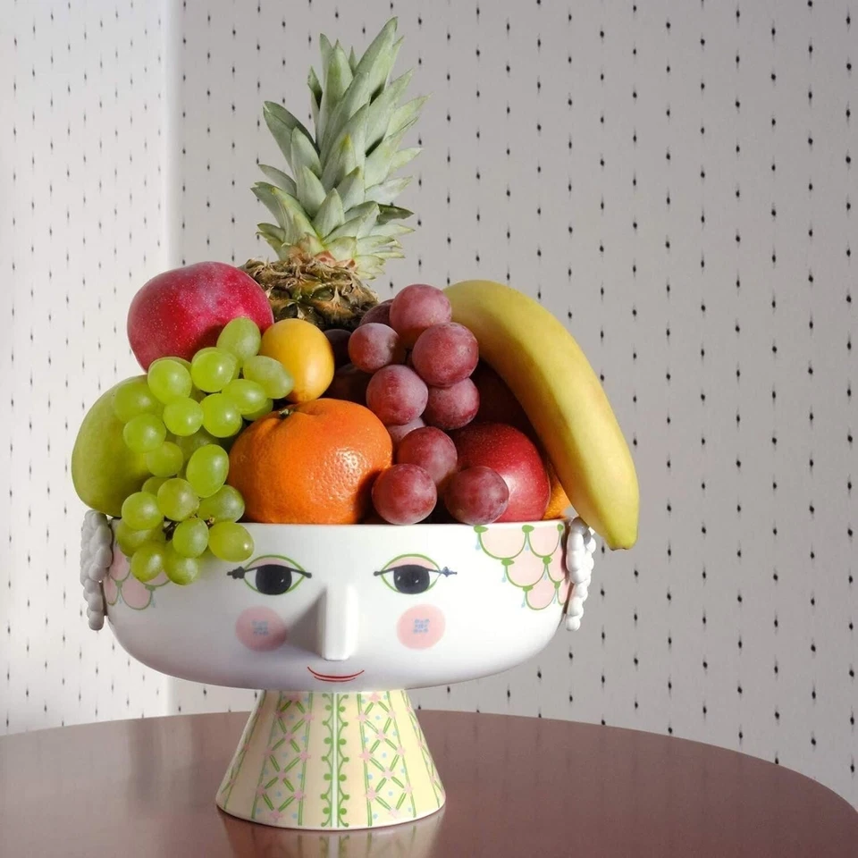 Bjorn Wiinblad Eva Bowl on Stand Pink Decor Glazed Porcelain Figure - Image 3 of 4