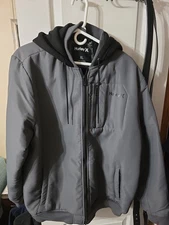 Hurley Mens Fleece Lined Coat Xl