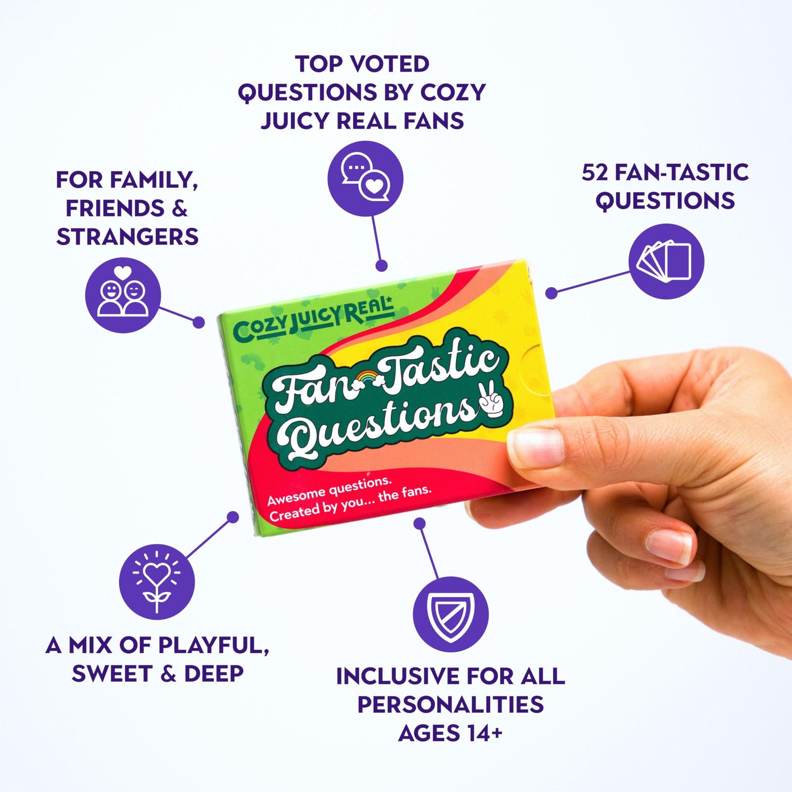 Cozy Juicy Real Game Fantastic Deck - 52 Conversation Starter Cards for...  thumbnail 2
