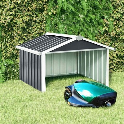 Rasenmäher Garage Mähroboter Dach Unterstand Überdachung Verzinkter Stahl vidaXL