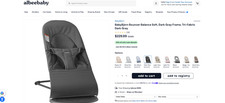 BabyBjorn Bouncer Balance Soft - Dark Gray Frame Tri-Fabric Dark Gray - 005021US