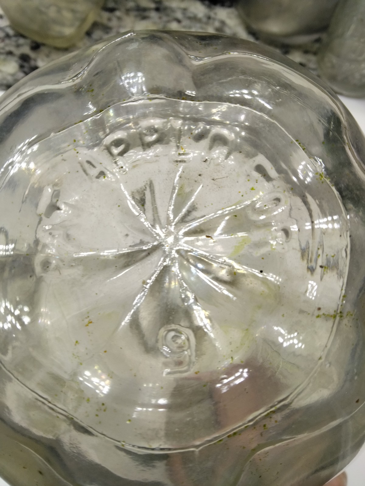 1930s Double Handled 1/2 Gallon Apple Cider Vinegar Figural Apple With Leafs Jug