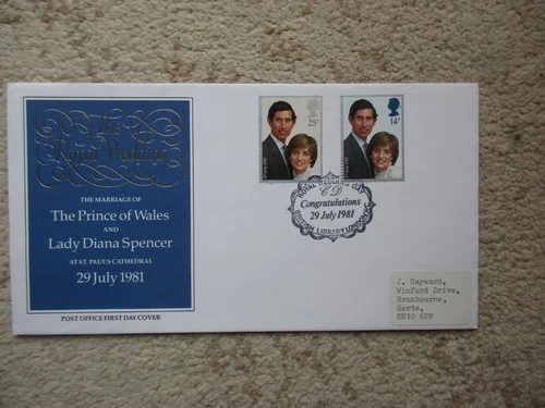 1981 ROYAL WEDDING, WEDDING DAY GPO COVER, ROYAL WEDDING DAY BRITISH LIBRARY H/S