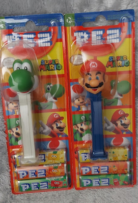 Two (2) Sealed Unopened Nintendo Super Mario and Yoshi Pez Dispensers