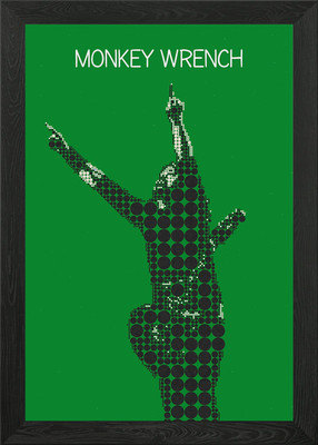 Monkey Wrench gerahmtes Wandbild Poster Leinwanddruck Bild
