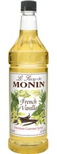Monin French Vanilla Syrup 1L Premium Authentic Barista Flavouring