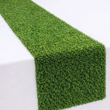 Artificial Synthetic Grass Table Runner Farm Barn Soccer Video Game Party