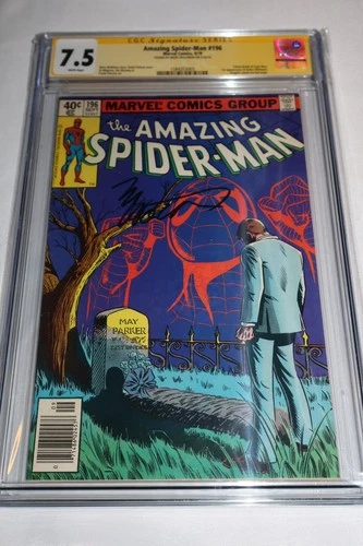 Signature Series CGC 7.5 Amazing Spider-man 196 1979 Signed Wolfman Newsstand