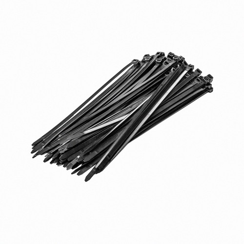 12 Inch Nylon UV Resistant Cable Wire Zip Tie 120 lbs Black 200 Pack Lot Pcs Qty - Photo 3/4