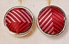 482 - Gemelos acero inoxidable color plata diámetro 16mm con funda de tela 