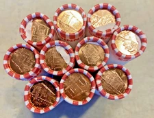 10 2009 D Birth & Early Childhood Lincoln Cent Uncirculated Rolls LD1 Log Cabin