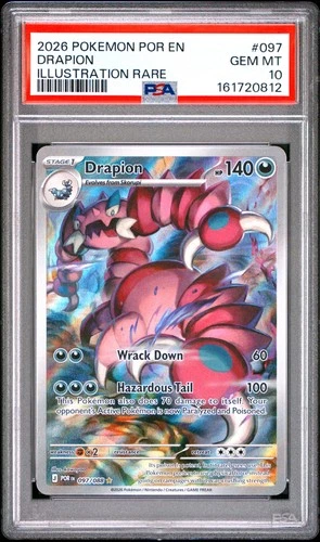 2026 POKEMON POR EN-PERFECT ORDER ILLUSTRATION RARE #097 DRAPION PSA 10