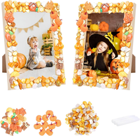 2PCS Herbst Mosaik Bilderrahmen Bastelset Kinder Holz Fotorahmen | Mosaiksets Mi