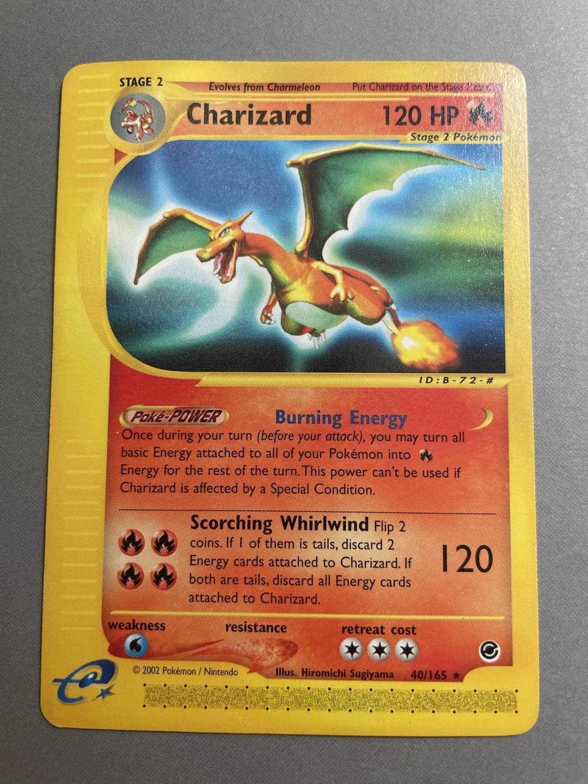 2002 Pokemon Expedition Charizard 40/165 NM CLEAN
