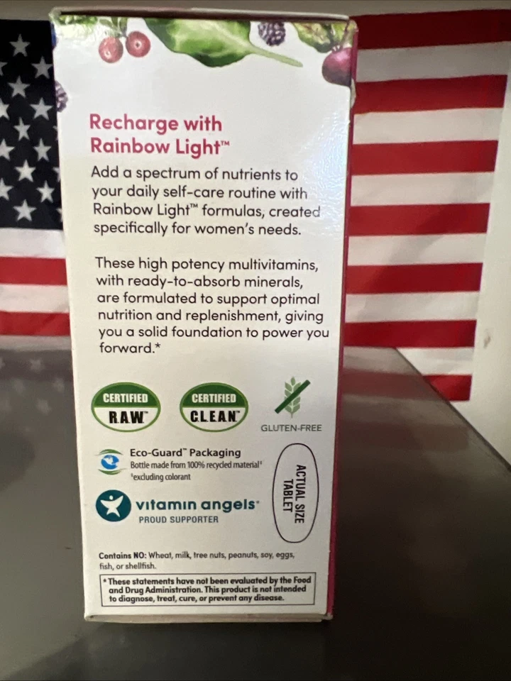 Multivitamínico diario Rainbow Light, alta potencia para mujer. 60 pestañas, caducidad 10/26 Foto 4 de 4