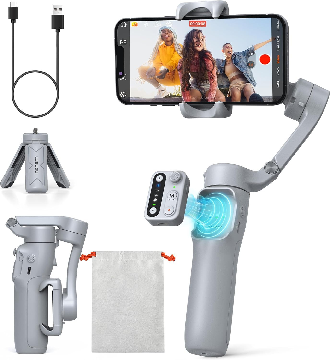 Isteady X3 SE Gimbal Smartphone, Stabilizzatore Cardanico a 3 Assi, Design Legge