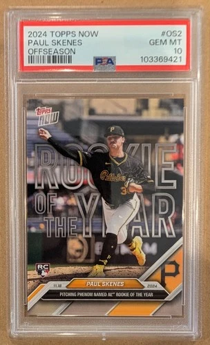 2024 Topps Now - Off-Season Award Winners Paul Skenes #OS-2 (RC) PSA 10