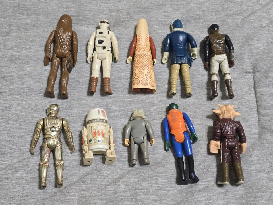 Винтажный Kenner Star Wars 1977 фигурка лот 10 оригинальные фигурки * HAN, LEIA CHEWIE - Изображение 2 из 2