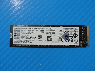 Dell 5421 WD 512GB M.2 NVMe SSD Solid State Drive SDBPNTY-512G-1012 5F7NT