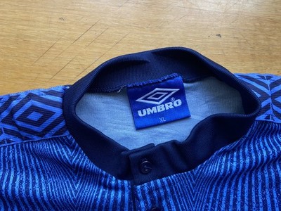Umbro イングランド代表 Training Jersey 長袖XL ENGLAND 1996 TRAINING SHIRT JERSEY UMBRO GREEN FLAG sz XL MEN BLUE