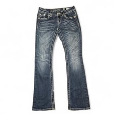 Miss Me blue bootcut embellished low rise jeans JE8032BL Size 26