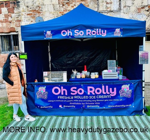 HEAVY DUTY PRINTED GAZEBO MARKET STALL FAST FOOD EVENT TENT SIGNS INCLUDED - Picture 2 of 11