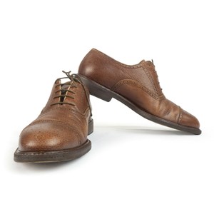Salvatore Ferragamo De Couro Marrom Masculina cap-toe Oxford Brogue SAPATOS  tamanho 11 D-nos | eBay