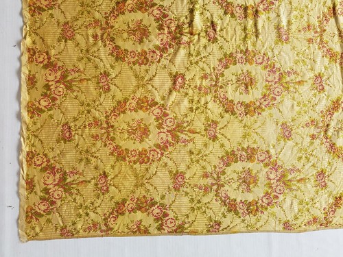 Antique French Silk Brocade Floral Panel 121x135cm - Picture 2 of 12