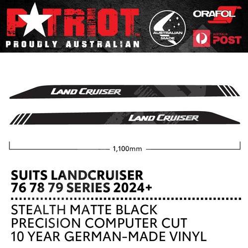 LANDCRUISER 2024+ hood bonnet guard decal sticker Land Cruiser 70 76 78 79 - Picture 3 of 8