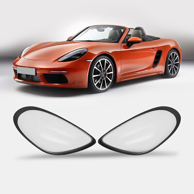 Headlight Lens Cover for 2014-2016 Porsche Boxster Cayman 981 Left & Right