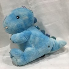 FAO Schwarz Dinosaur Plush Blue Glow Brights Lights Sound 14 Stuffed Animal