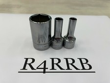 Snap-on Tools Usa New 3pc 38 Drive Metric 6pt Semi Deep Chrome Socket Lot Set