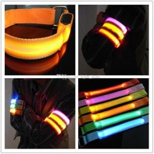 RECHARGEABLE LED ARMBAND ankle ARM BAND Light Night Safety Running Walking Bike