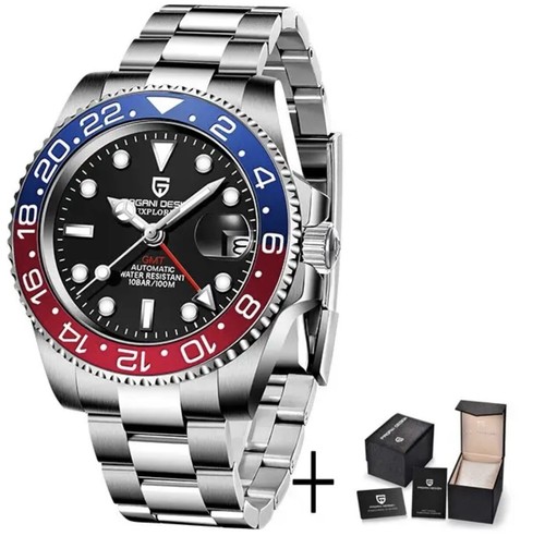 Orologio Pagani Design Lusso GMT Acciaio Inox Nuovo Vetro Zaffiro Meccanico Nuovo - Foto 13 di 28