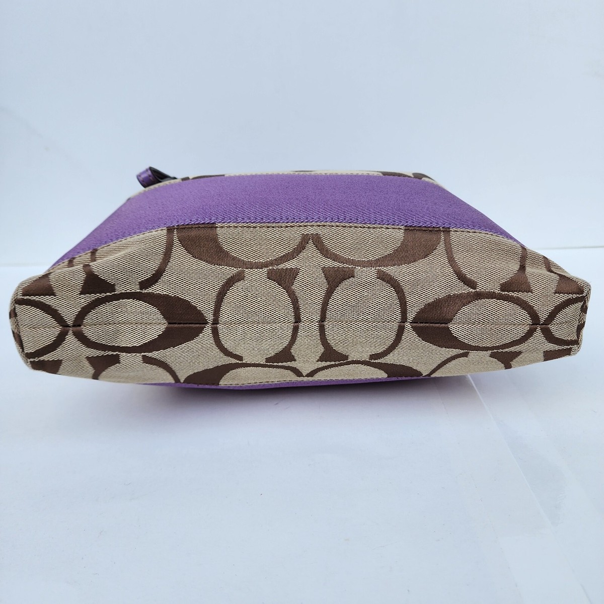 COACH Signature Purple Stripe Crossbody/Shoulder Bag F19220 COACH Signature Purple Stripe Crossbody/Shoulder Bag F19220