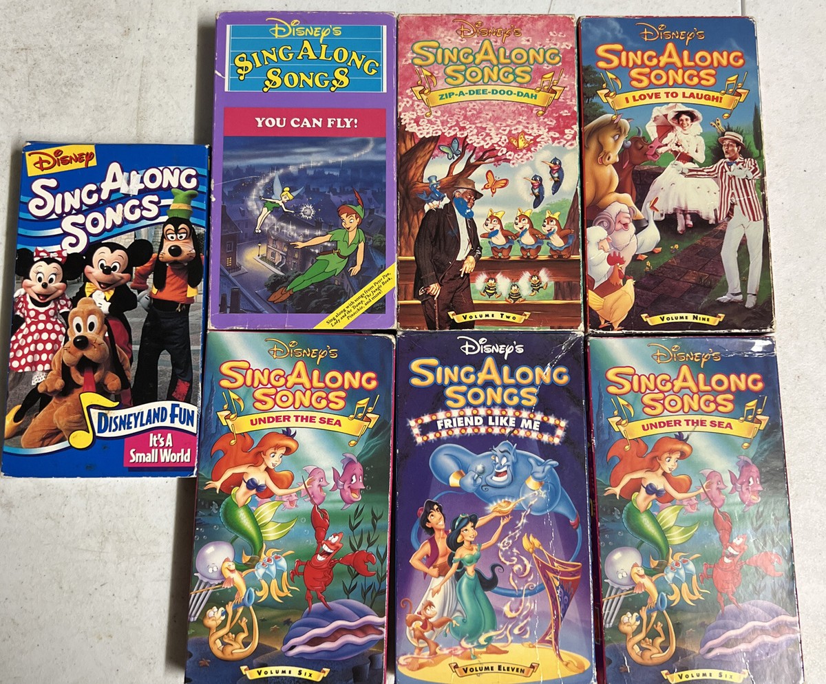 Lot of 7 Disney's sing along songs vhs | eBay