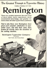 c1910 REMINGTON TYPEWRITER COMPANY NEW YORK VINTAGE ADVERTISEMENT Z930 thumbnail