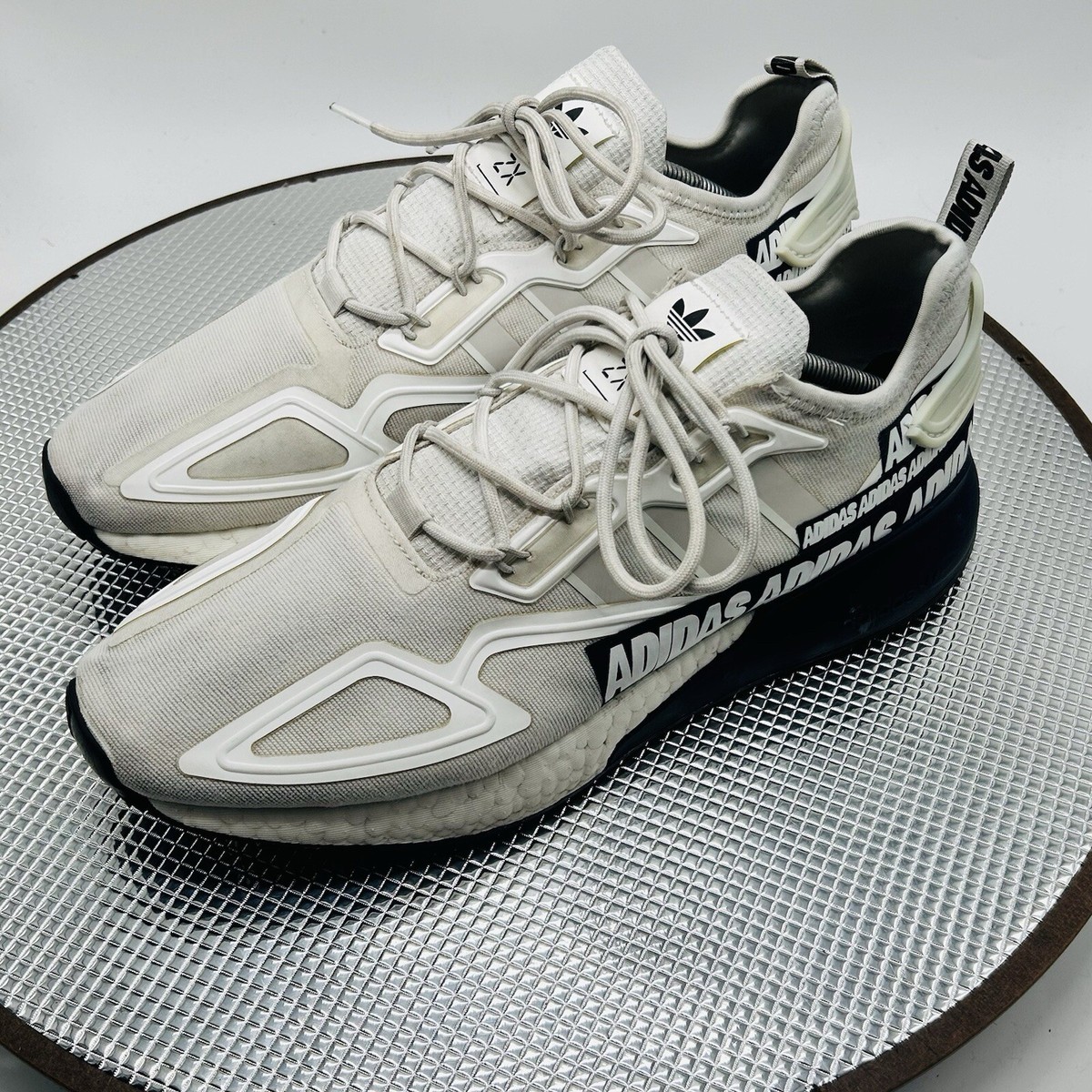 adidas - QP Adidas Boost Zx 2k Mens Size 12 White Navy Blue Sneakers