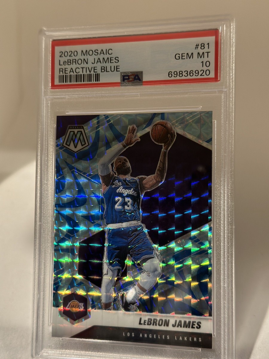 2020 Mosaic Reactive Blue #81 Lebron James PSA 10