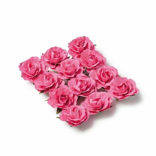 Torchon calendrier décor fleurs roses 1968