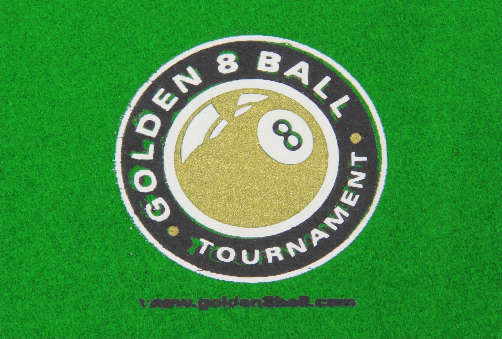 Hainsworth Pool Table Racking Cloth SMALL GOLDEN 8 BALL LOGO