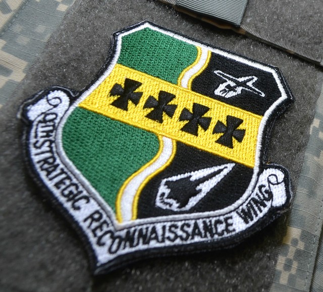 USAF 9TH STRATEGIC RECONNAISSANCE RECON WING SRW SPY PLANE velkrö