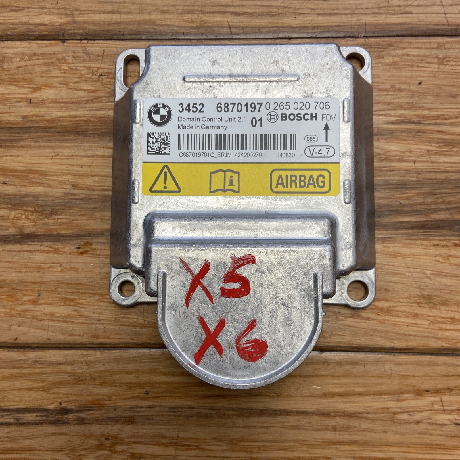 🚘13-17 BMW X5 X6 F15 F16 ICM BAG CONTROL UNIT MODULE 6870197 OEM  