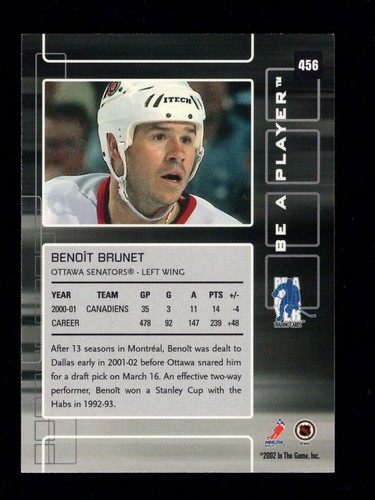 2001-02 ITG Be A Player Memorabilia Series Base Hockey Cards #14-457 You Pick - Picture 133 of 135