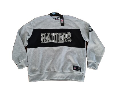 NFL Team Apparel Raiders Superbowl Sweatshirt L XL Pullover NEU grey football