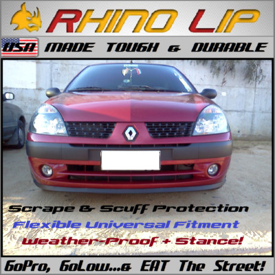 RhinoLip  Fits Renault: Clio Duster Fluence Latitude + Flexible Rubber Chin Lip