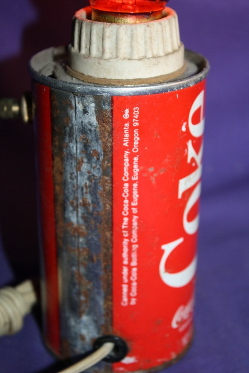 Coca Cola Lamp made from vintage steel can 12 oz works great | eBay