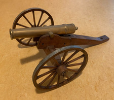 Modellkanone, Kanone, Messingkanone, Lafette, Länge 43 cm, Gewicht 1.2 kg