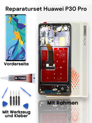 Original TFT Display Huawei P30 Pro Touchscreen Bildschirm Glas mit Rahmen